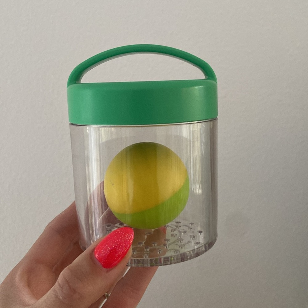 Lovevery little grips canister and rattle ball Montessori toddler learning toy